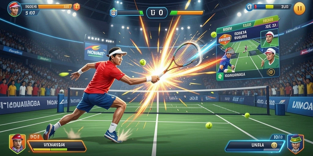 Screenshot dari level pertama yang menantang.